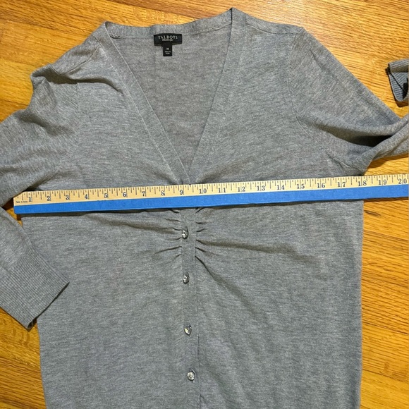 Talbots Cardigan Sweater Wmns Sz M cotton’s blended Rhinestone Buttons - Picture 5 of 7